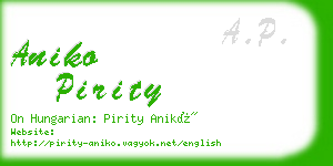 aniko pirity business card